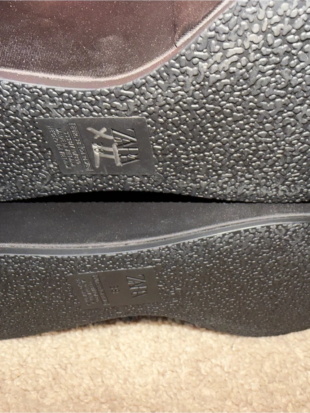 ZARA Black Minimal mesh Slide Sandals thong shoe